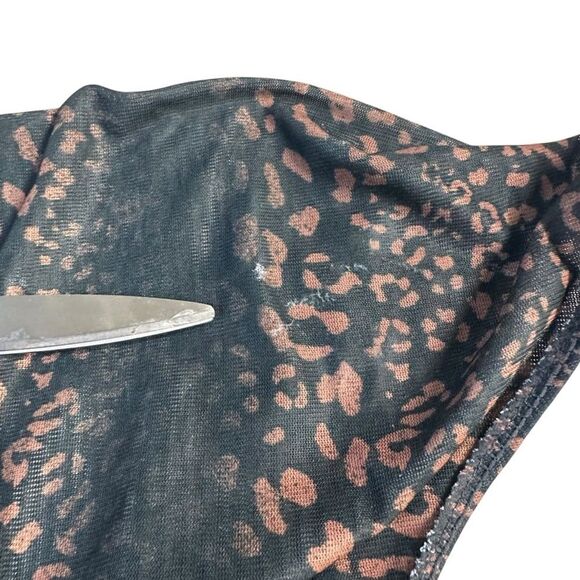 Free People Intimately Crop Top Women Extra Large Leopard Print Pullover Draped - Picture 8 of 8